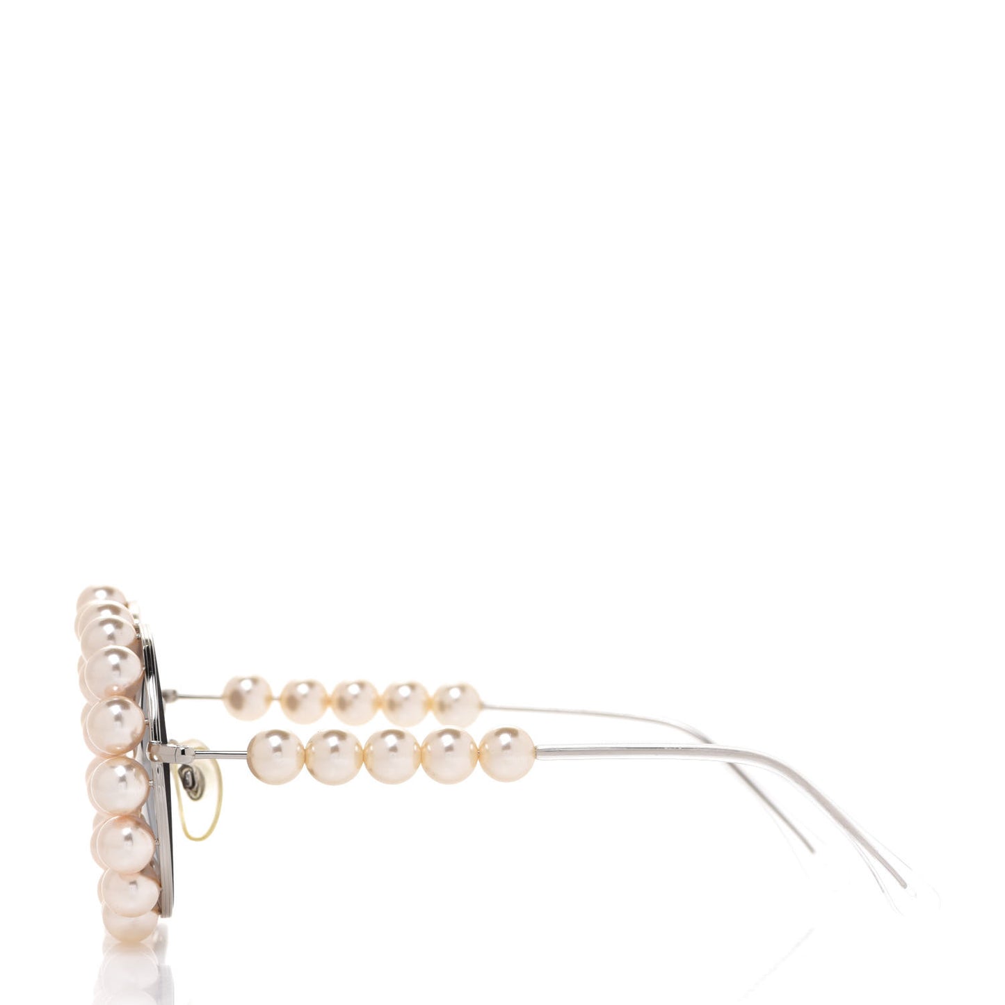 Pearl Round Sunglasses 03526 Silver