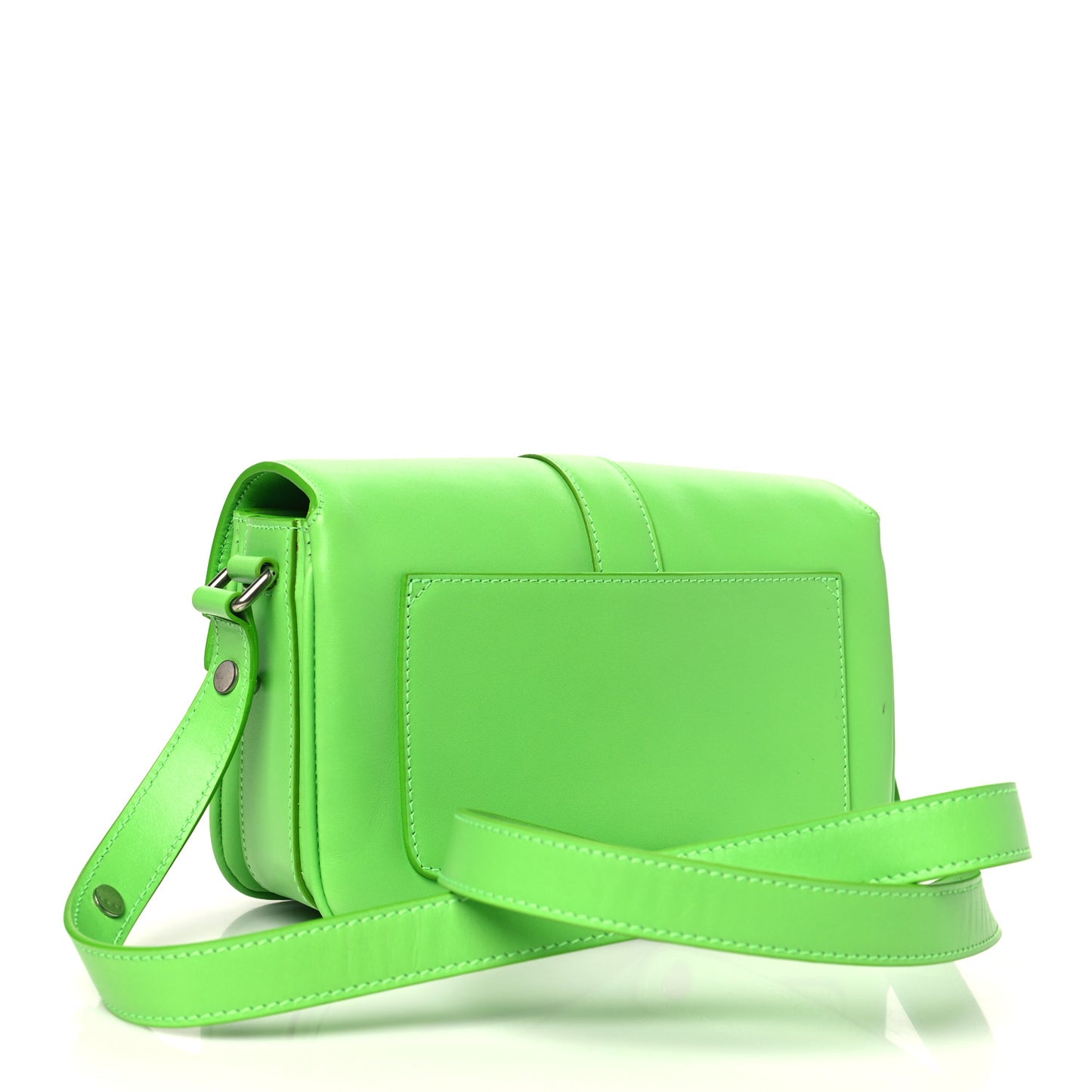 Classic Calfskin Small Lady Flap Bag Acid Green