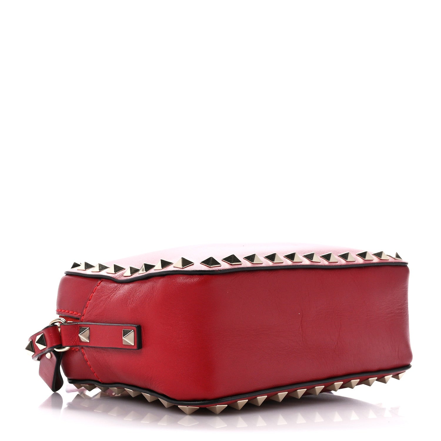 Valentino Garavani Calfskin Rockstud Camera Crossbody Bag Red 4 of 12