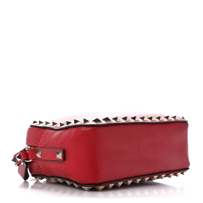 Valentino Garavani Calfskin Rockstud Camera Crossbody Bag Red 4 of 12