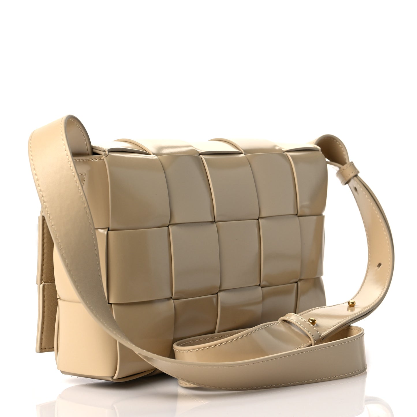 Brushed Calfskin Intrecciato Cassette Bag Porridge