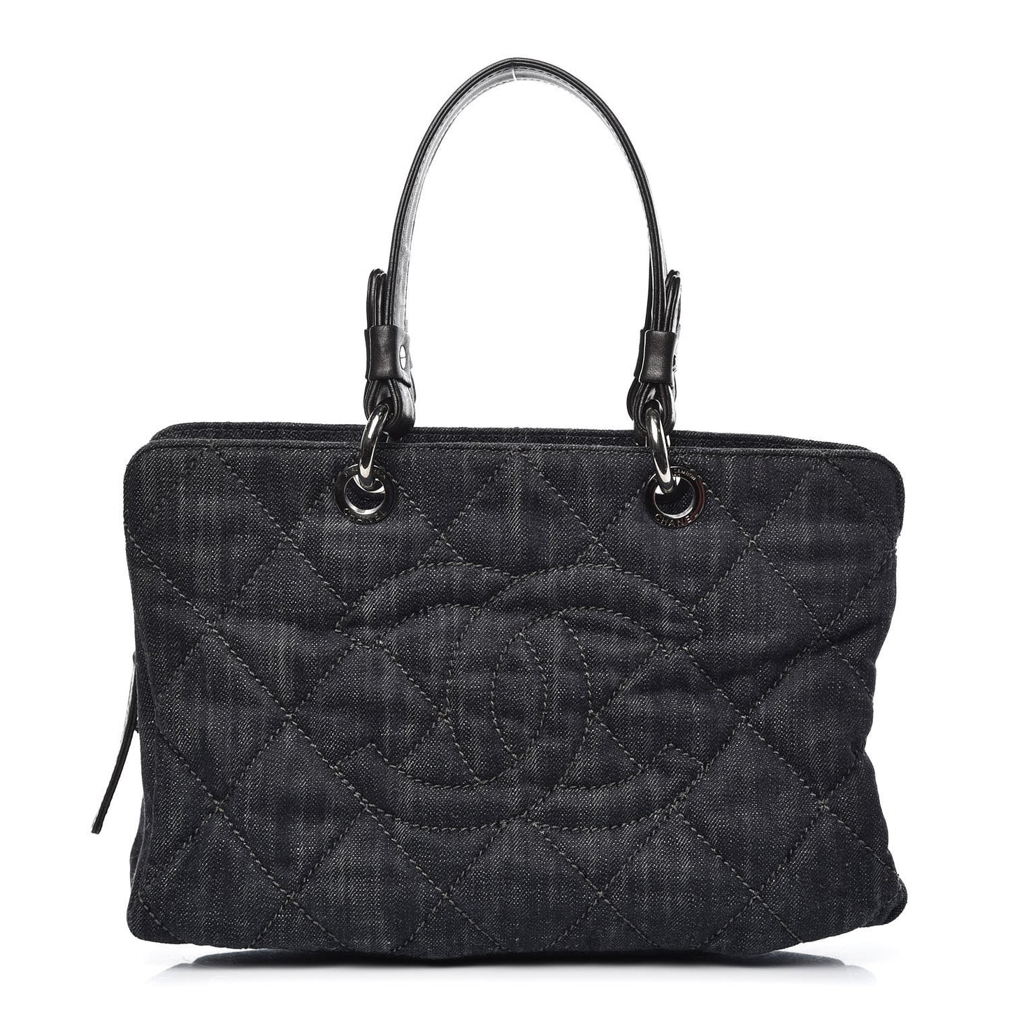 Denim Quilted Timeless Tote Dark Blue