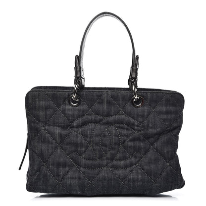 Chanel Denim Quilted Timeless Tote Dark Blue 1 of 11