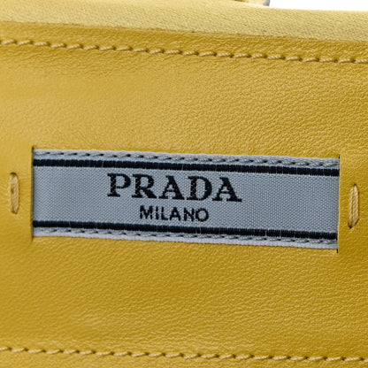 Prada Satin Crystal Logo 10mm Slide Sandals 40 Ananas 7 of 8