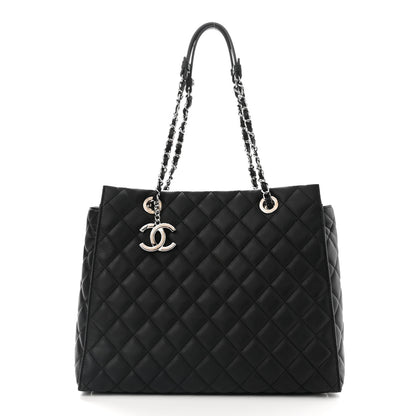 Chanel Calfskin Quilted Large Chic and Soft Shopping Tote Black 1 of 11