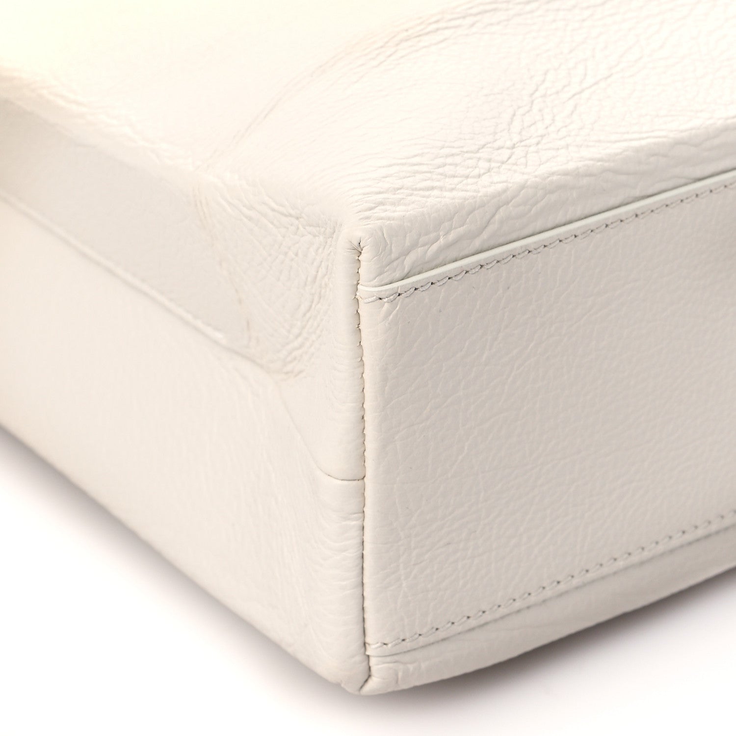 Balenciaga Calfskin Medium Logo North South Shopping Tote White 9 of 10