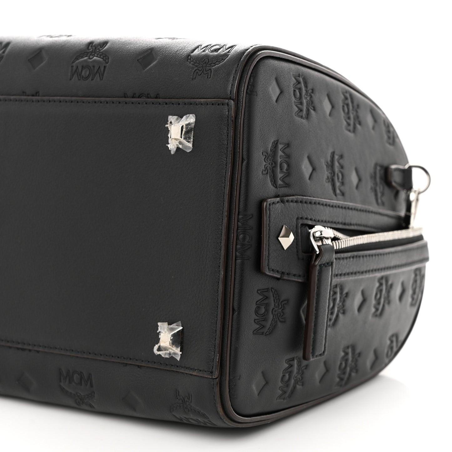 Calfskin Ottomar Monogram Essential Boston Bag Black