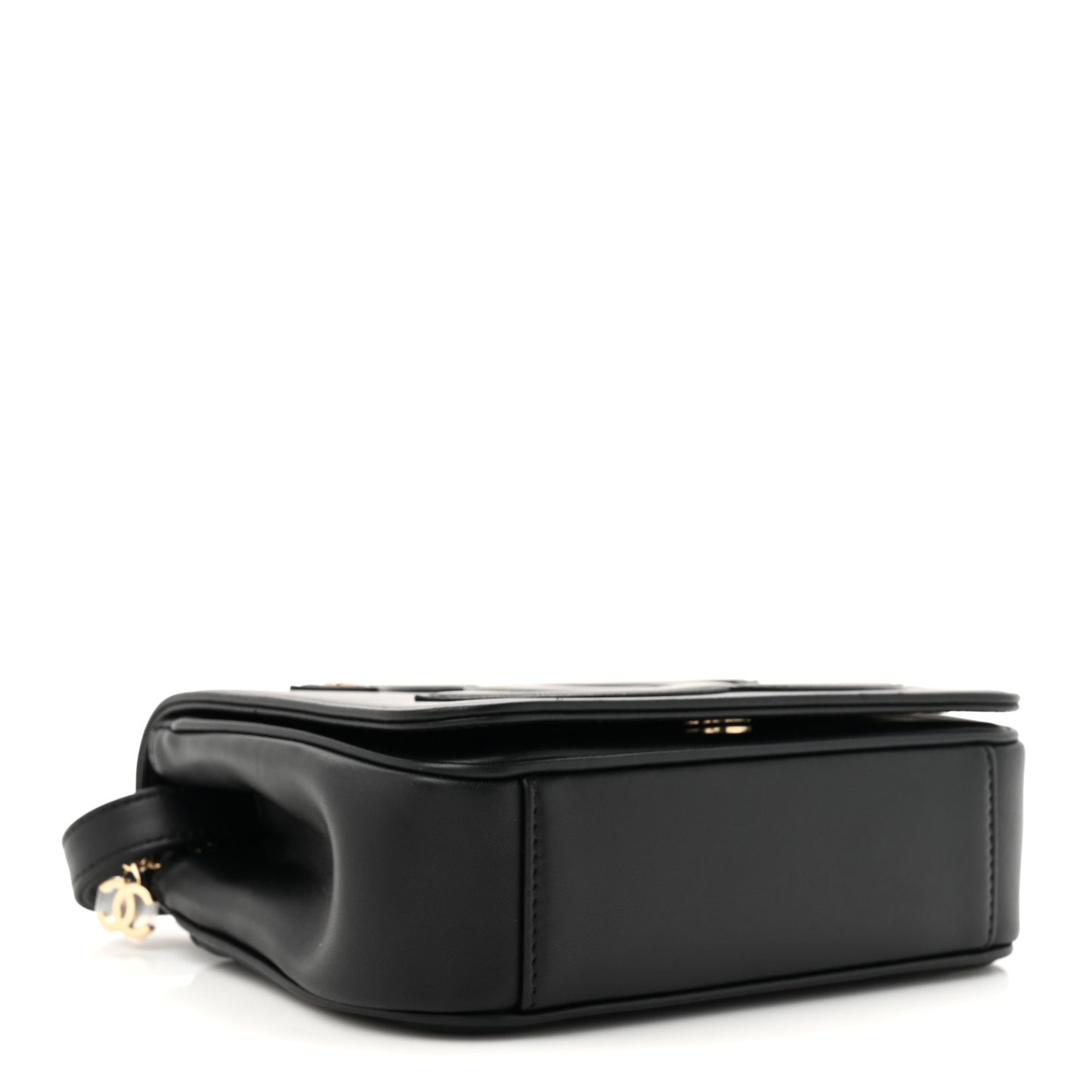 Lambskin CC Mania Flap Bag Black