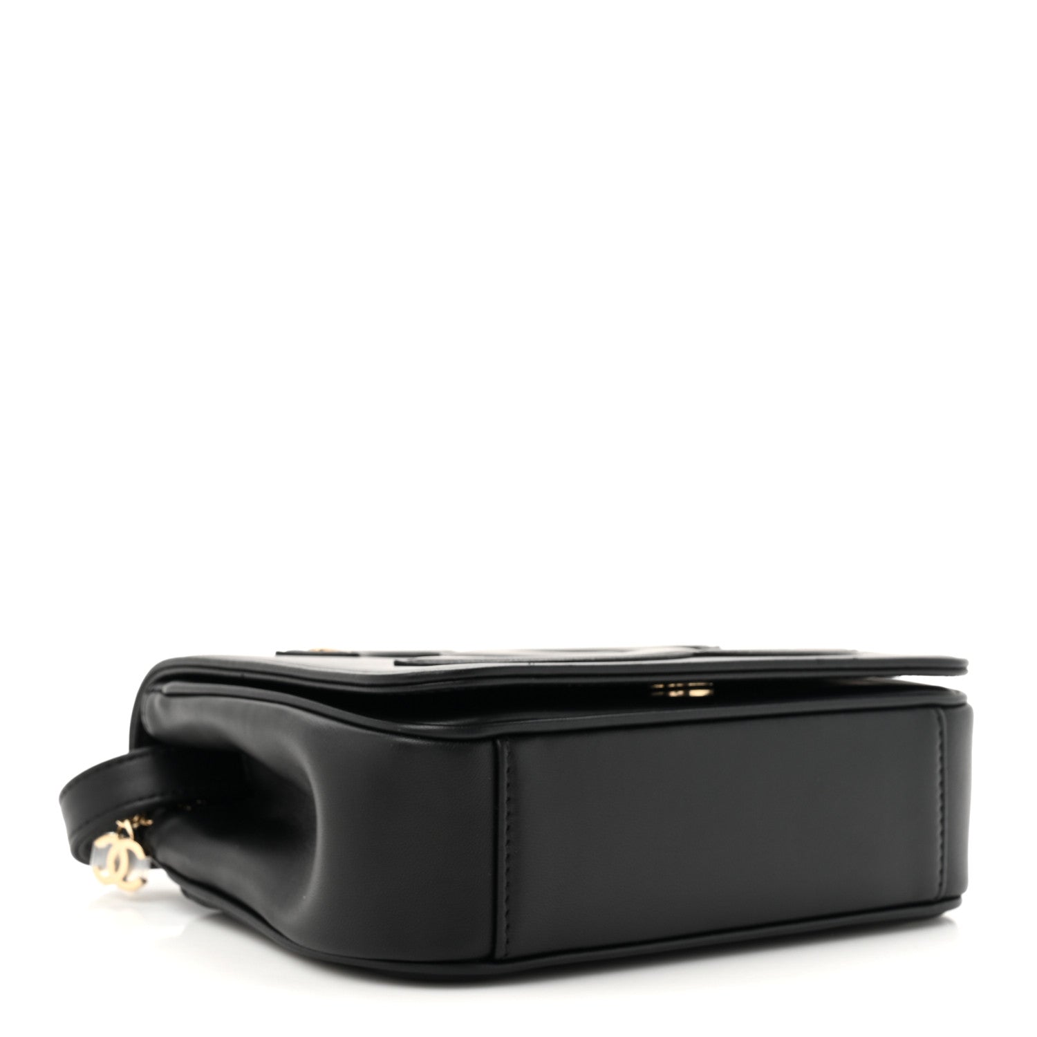 Chanel Lambskin CC Mania Flap Bag Black 4 of 10