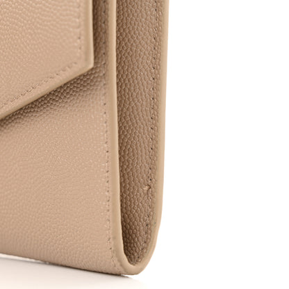 Saint Laurent Grain De Poudre Monogram Uptown Chain Wallet Dark Beige 11 of 12