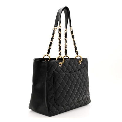 Chanel Caviar Quilted Grand Shopping Tote GST Black 3 of 10