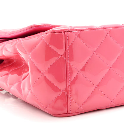 Chanel Patent Maxi Quilted Double Flap Fuchsia 10 of 12