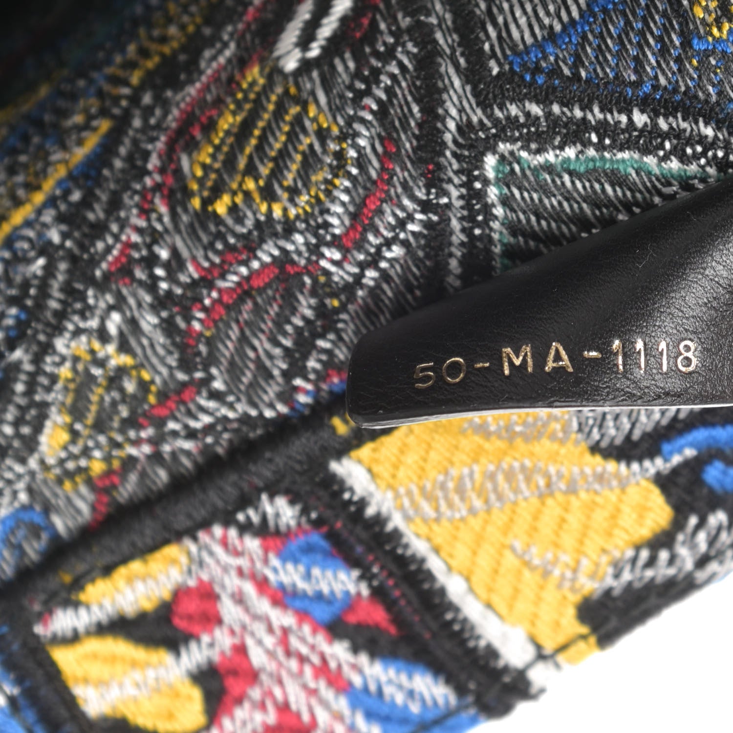 Christian Dior Canvas Embroidered Butterfly Book Tote Black Multicolor 7 of 12