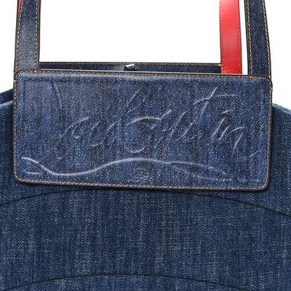 Christian Louboutin Denim Puffer Loubishore Tote Blue 8 of 10
