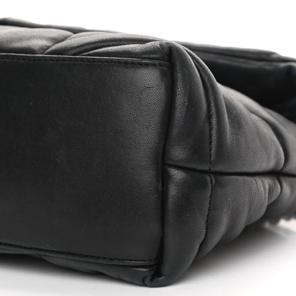 Saint Laurent Lambskin Quilted Small Loulou Puffer Monogram Chain Satchel Black 11 of 14