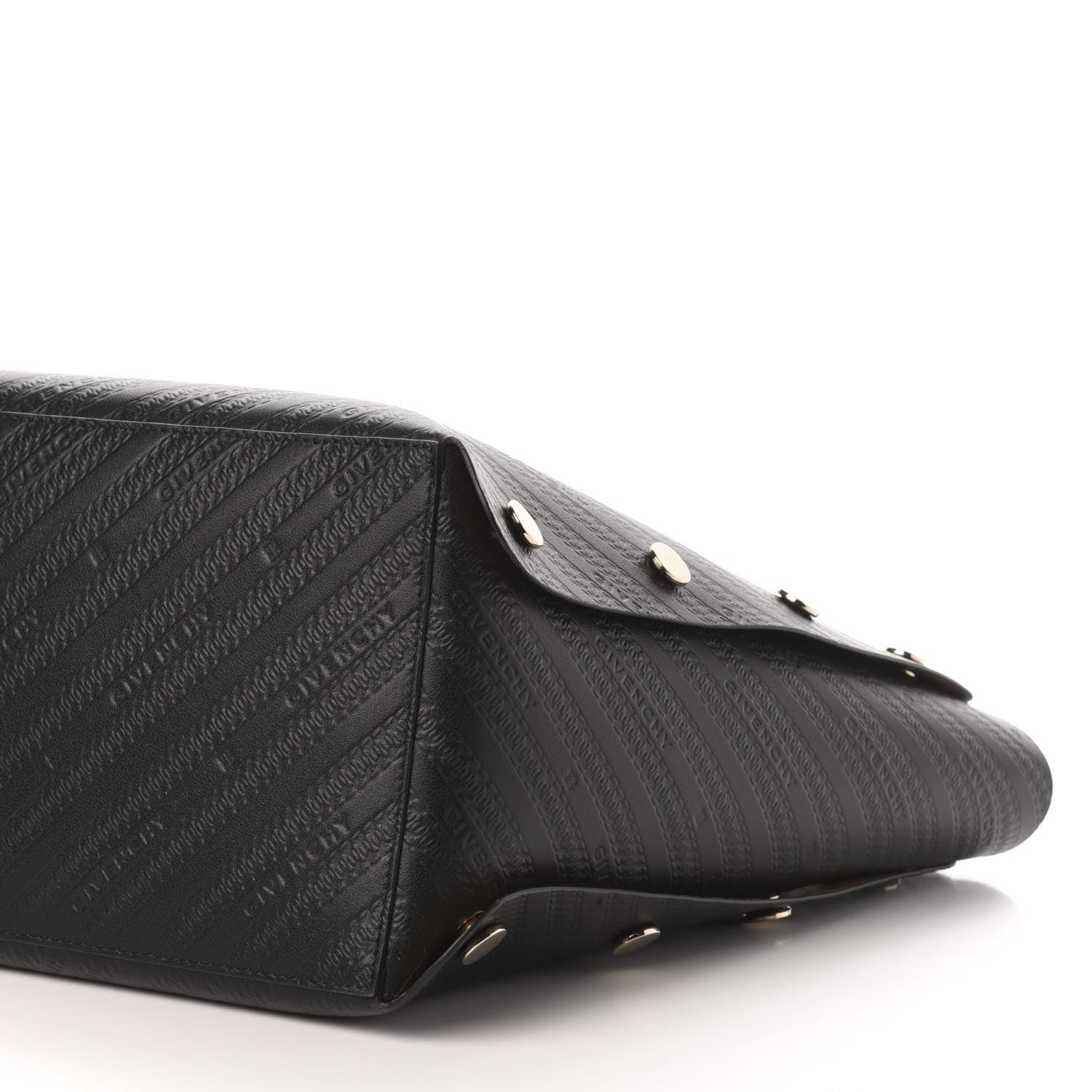 Givenchy Calfskin Chain Embossed Medium Bond Shopper Tote Black 10 of 11