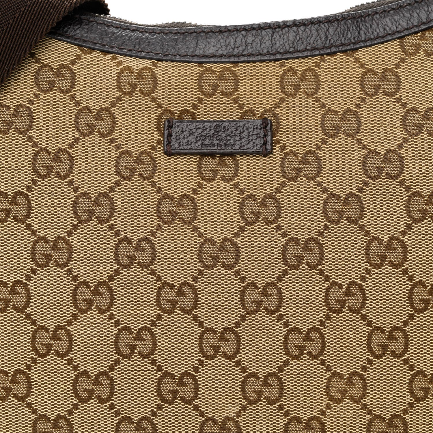 Gucci Monogram Medium Half Moon Hobo Dark Brown 8 of 11