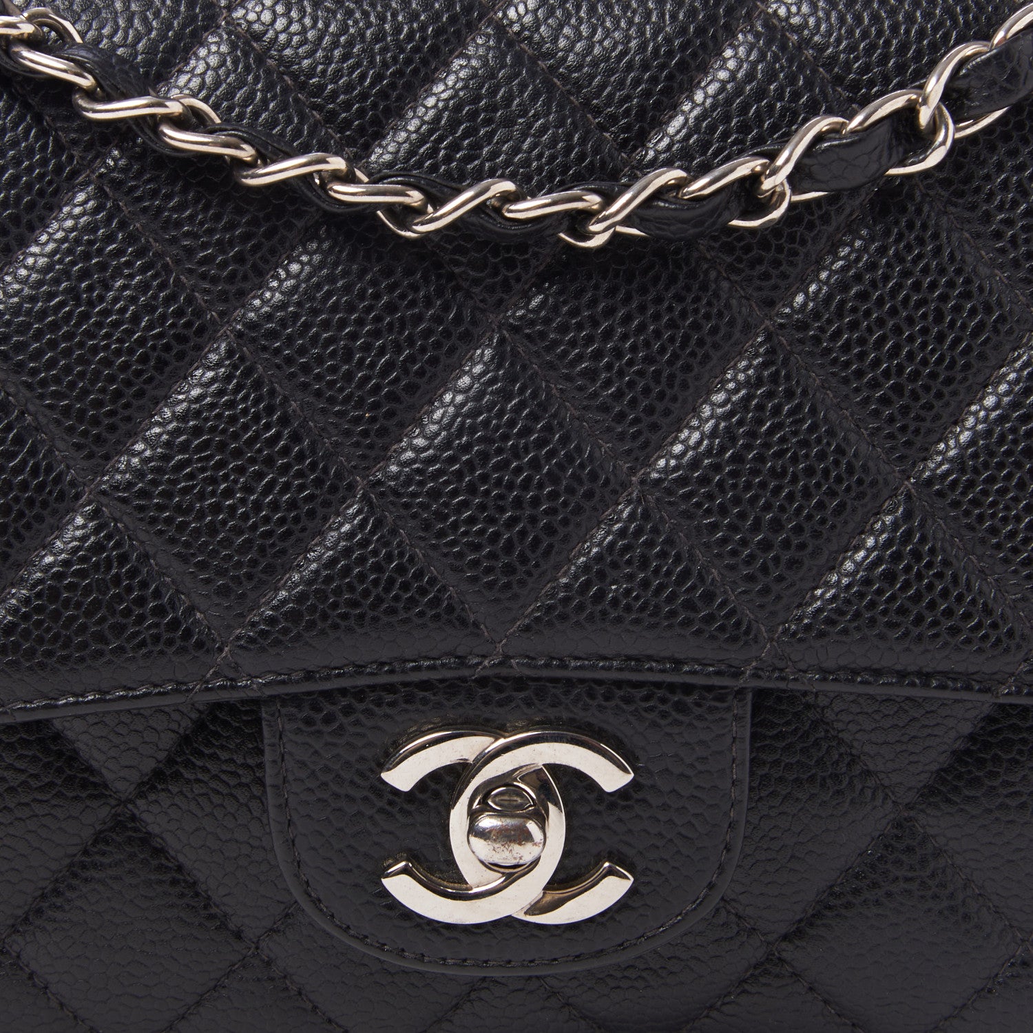 Chanel Caviar Quilted Medium Double Flap Black 7 of 9