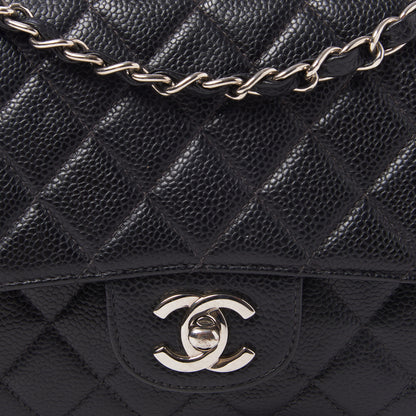 Chanel Caviar Quilted Medium Double Flap Black 7 of 9