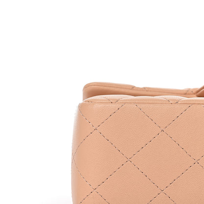 Chanel Lambskin Quilted Mini Rectangular Flap Beige 15 of 15