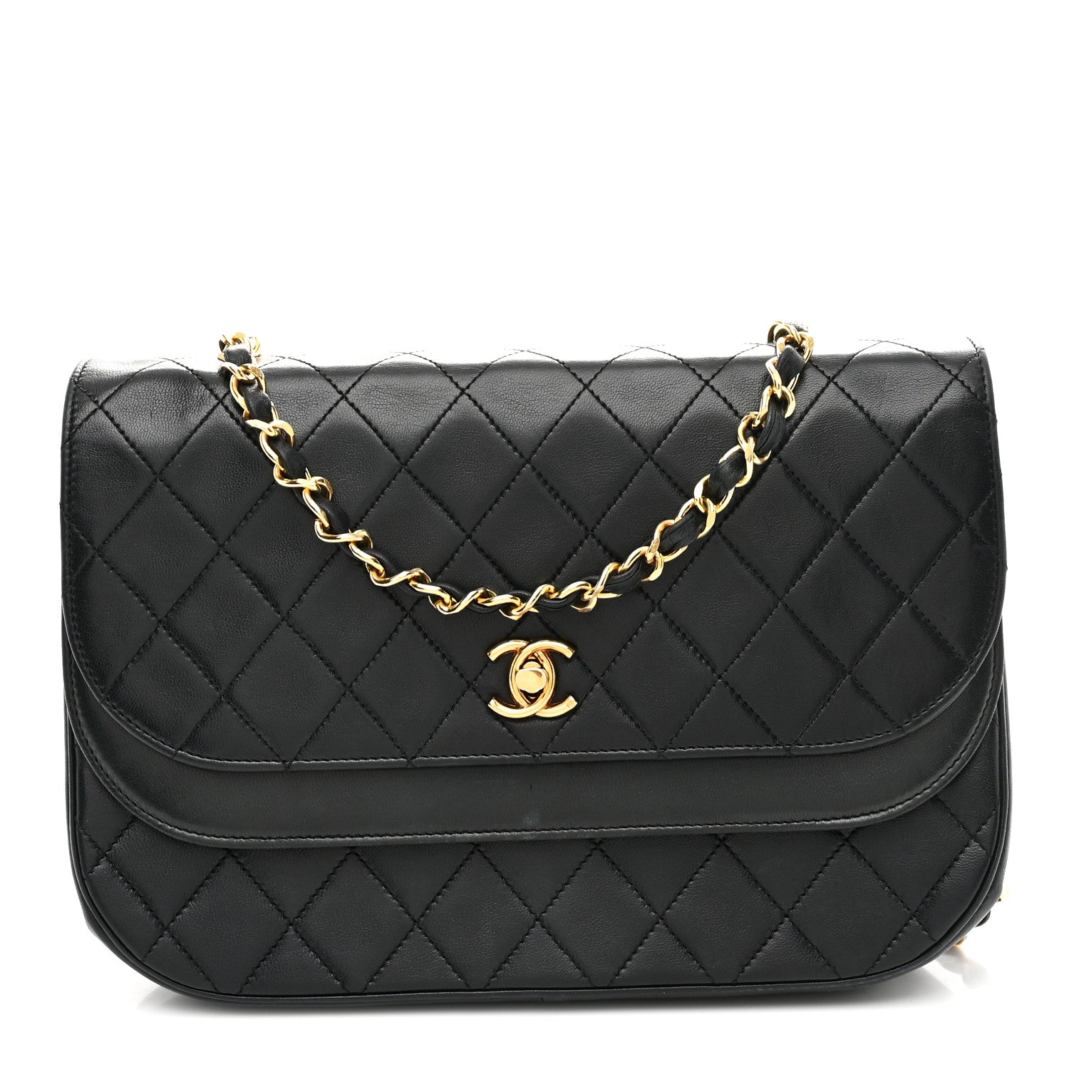 Chanel Lambskin Quilted Flap Bag Black 1 of 12