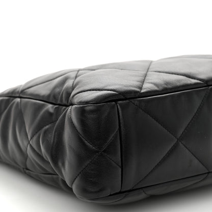 Chanel Lambskin Quilted Chanel 19 Shopping Bag Black 9 of 10