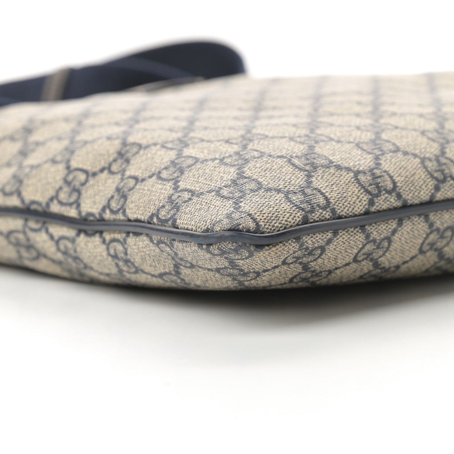 GG Plus Monogram Large Flat Messenger Bag Beige Blue