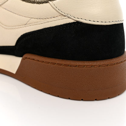 Fendi Suede Vitello Mens Fendi Match Low Top Sneakers 10 Milk Black 11 of 12