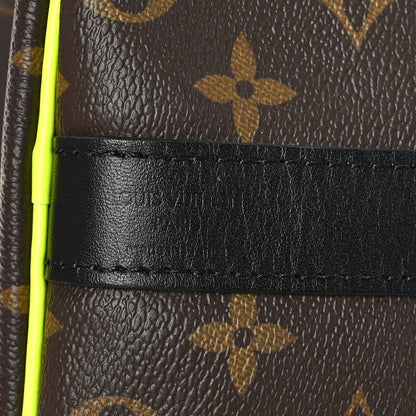 Louis Vuitton Monogram Macassar Keepall Bandouliere 50 Florescent Yellow 5 of 9