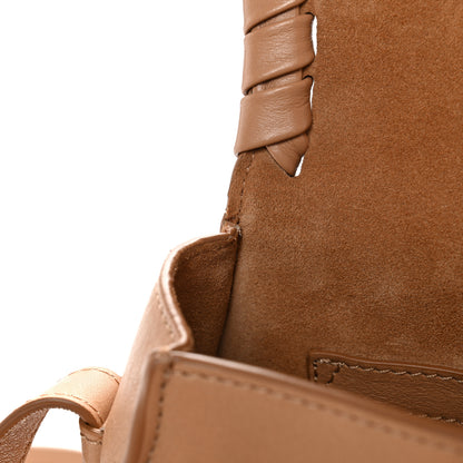 Chloe Smooth Calfskin Braided Small Marcie Saddle Bag Light Tan 11 of 11