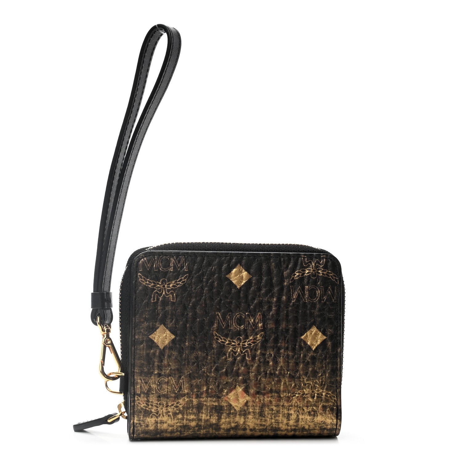 MCM Gradation Visetos Compact Wallet Black Gold 1 of 9