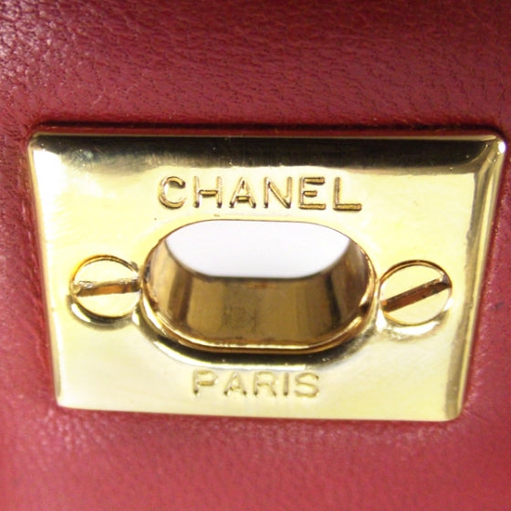 Chanel Lambskin Quilted Small Double Flap Red 12 of 13