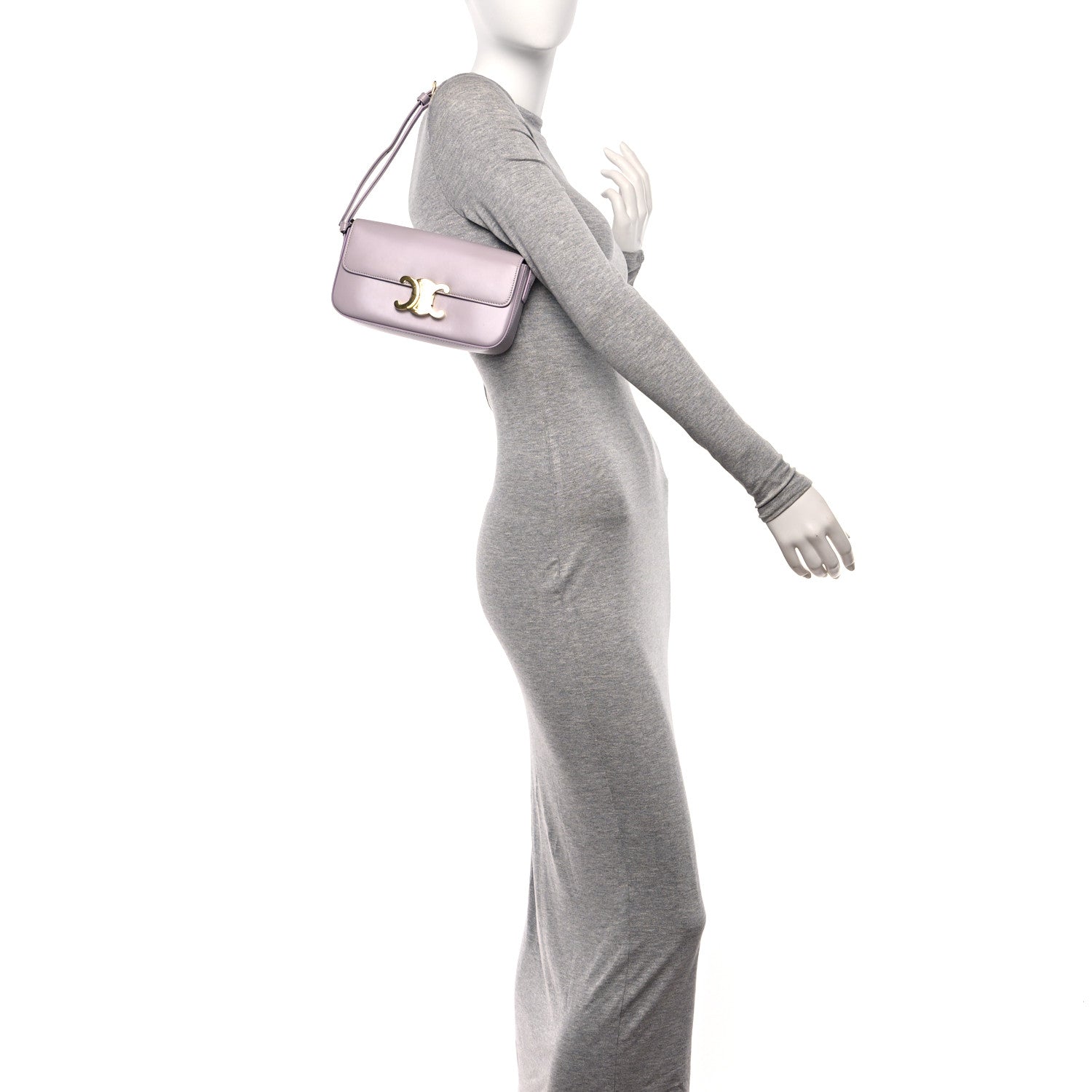 Celine Shiny Calfskin Triomphe Shoulder Bag 2 of 12