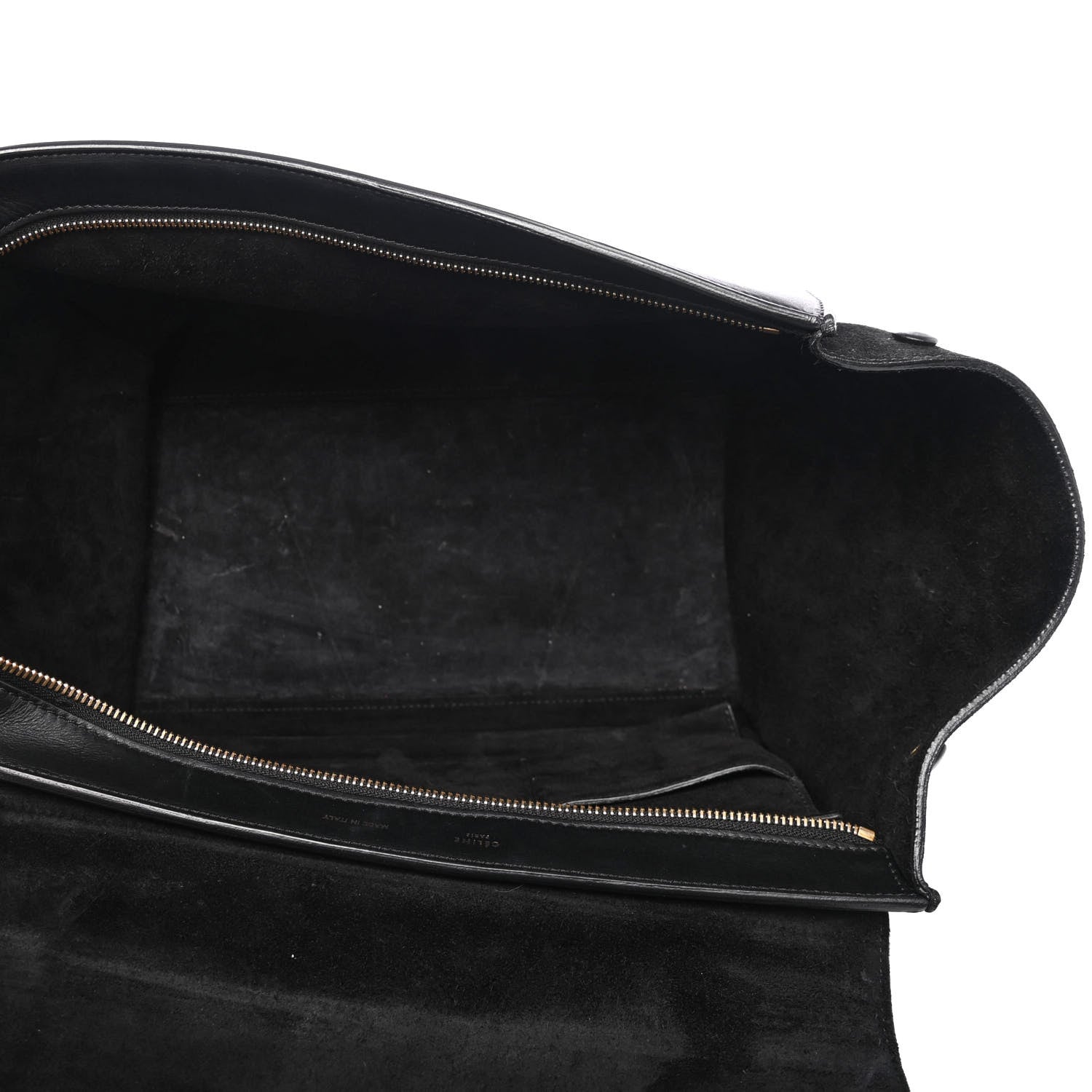 Celine Smooth Calfskin Suede Medium Bi-Color Trapeze Black 4 of 4