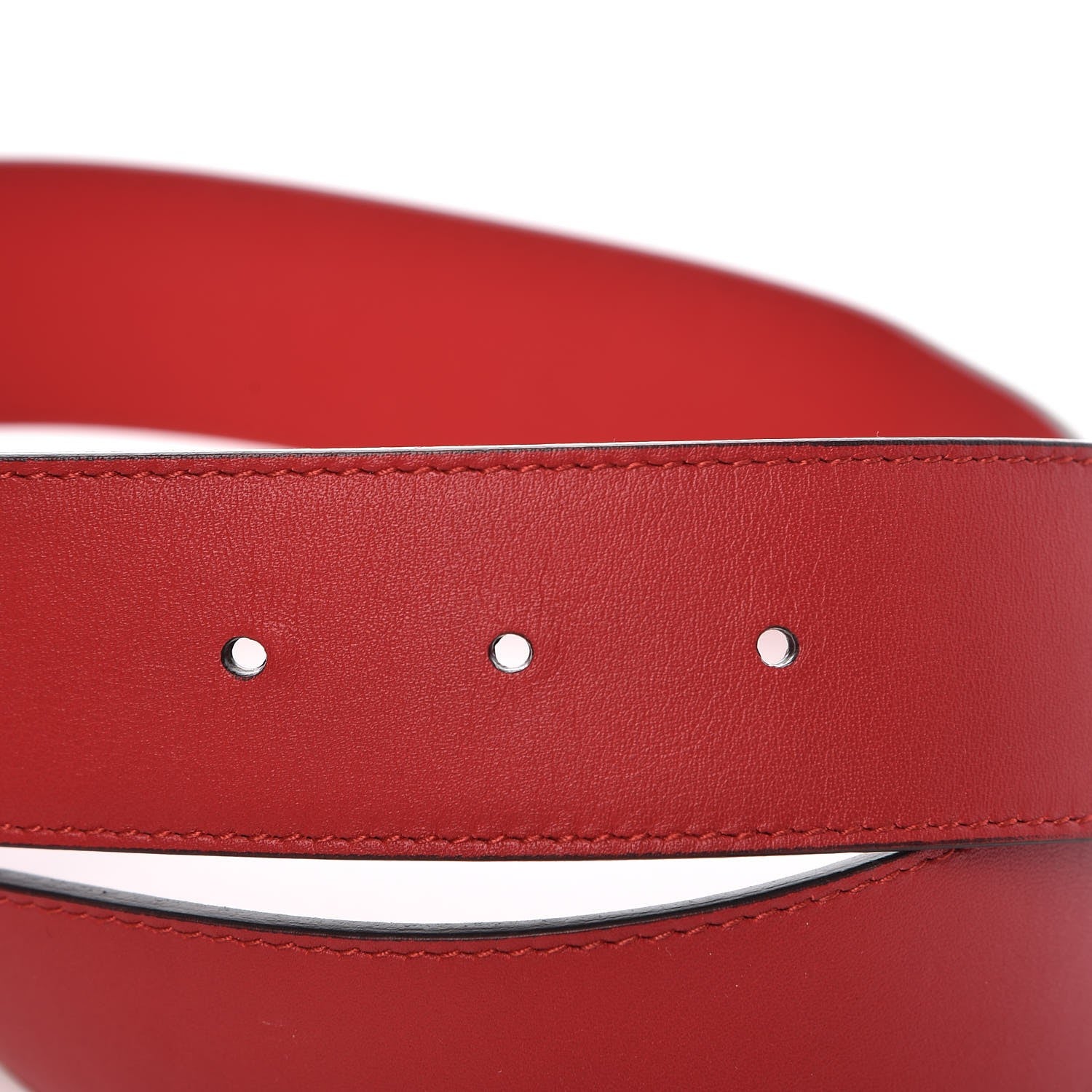 Gucci Moon Calfskin Torchon Double G 40mm Belt 80 32 Hibiscus Red 6 of 6