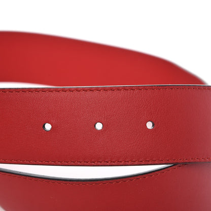 Gucci Moon Calfskin Torchon Double G 40mm Belt 80 32 Hibiscus Red 6 of 6