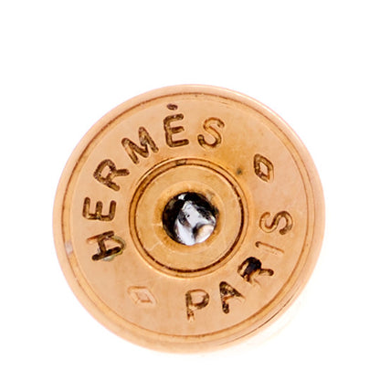 Hermes Rose Gold Lacquered Mini Pop H Earrings White 4 of 4