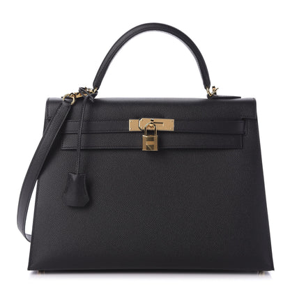 Hermes Epsom Kelly Sellier 32 Black 1 of 10