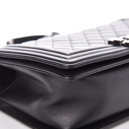 Chanel Calfskin Quilted Medium Boy Flap Black 8 of 11