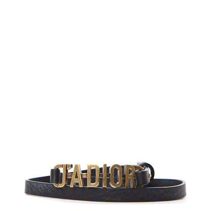 Christian Dior Calfskin J'adior Double Bracelet Black 1 of 5
