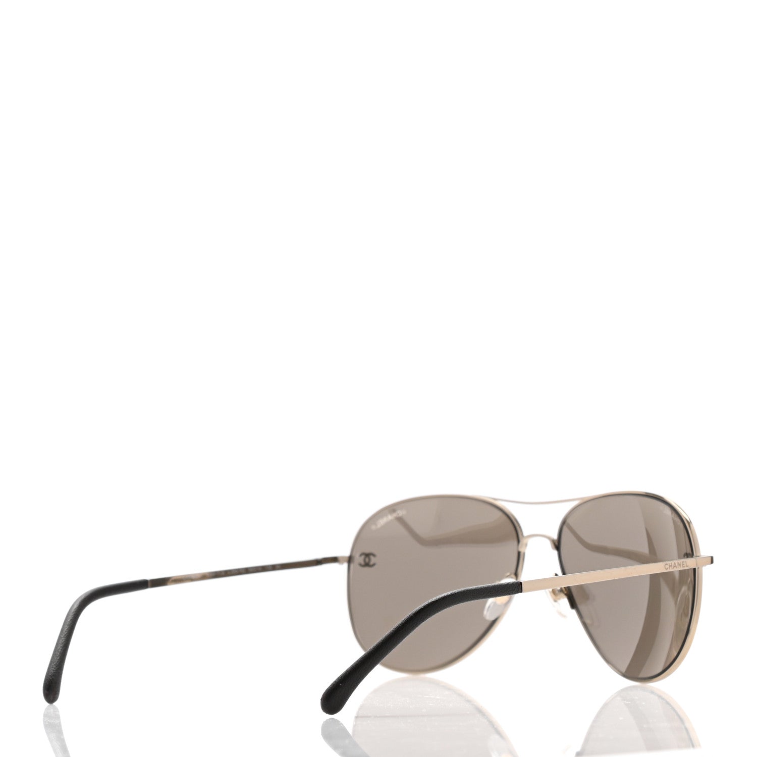 Chanel Metal Aviator CC Sunglasses 4189-T-Q Gold 4 of 10