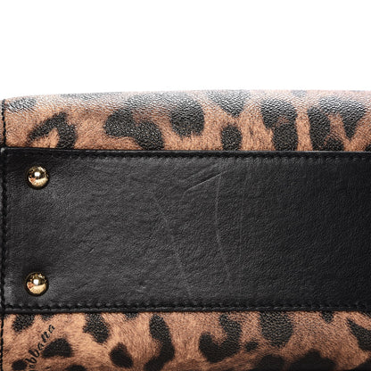 Dolce & Gabbana Dauphine Leopard Print Medium Miss Sicily Shopper Tote Naturale 8 of 8