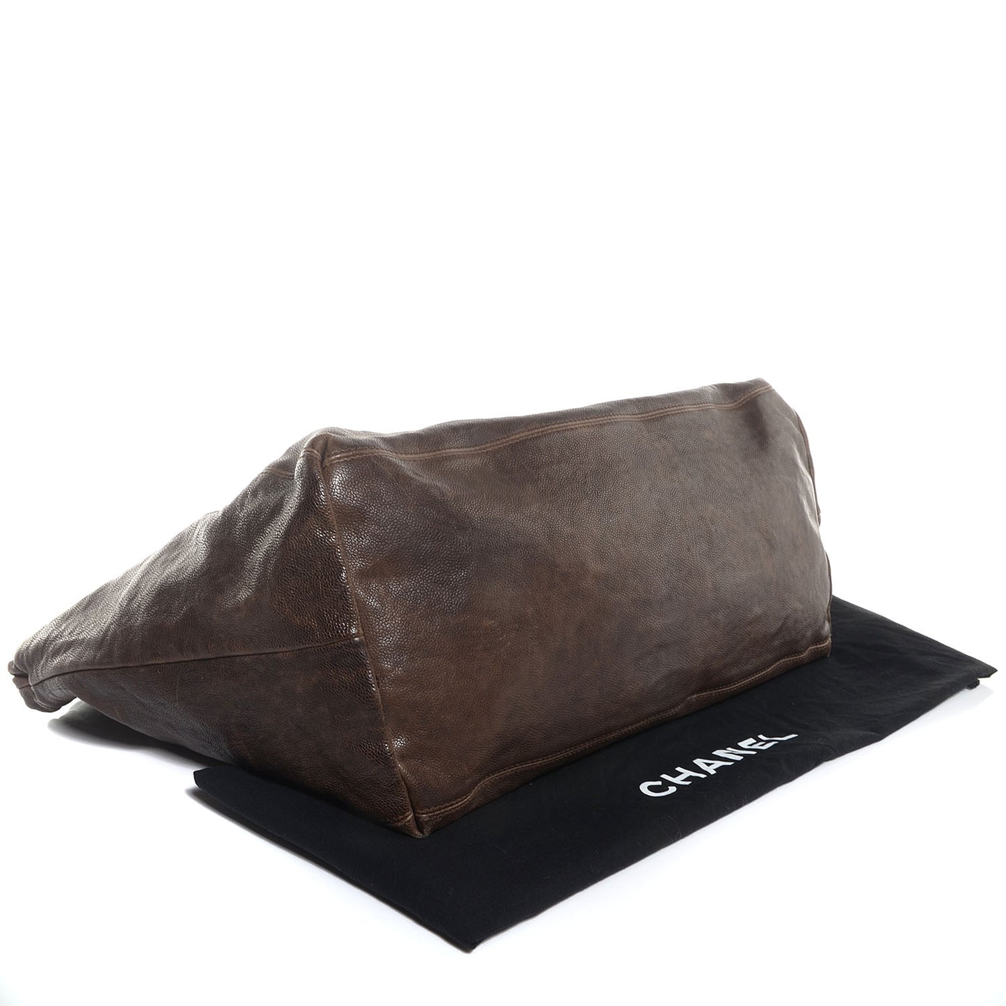 Distressed Caviar XL Coco Cabas Brown