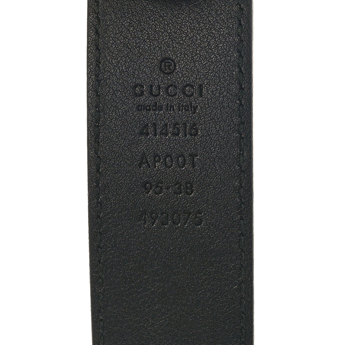 Moon Calfskin Double G 30mm Belt 95 38 Black