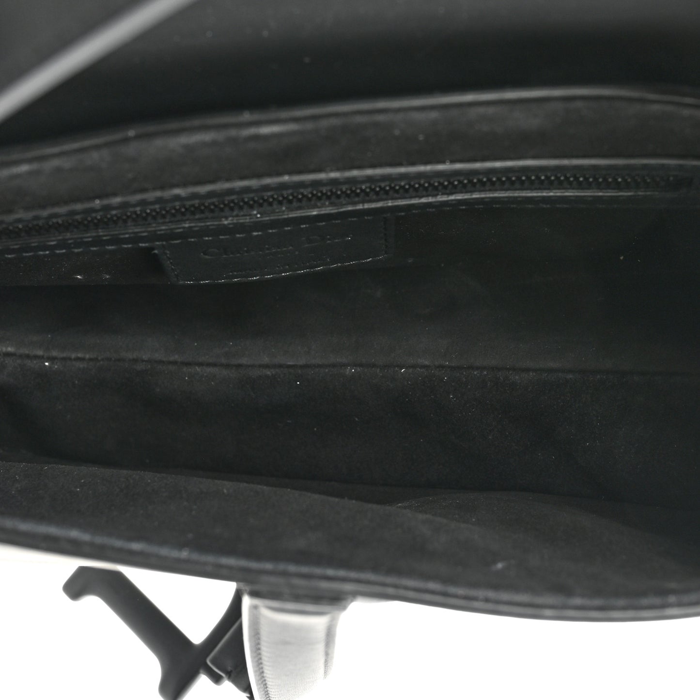Ultra Matte Calfskin Saddle Bag Black