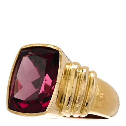 Elizabeth Locke 18K Yellow Gold Rhodolite Garnet Cocktail Ring 57 8 3 of 6