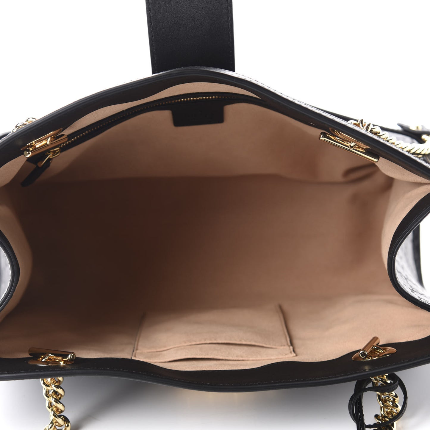 Guccissima Medium Padlock Tote Black