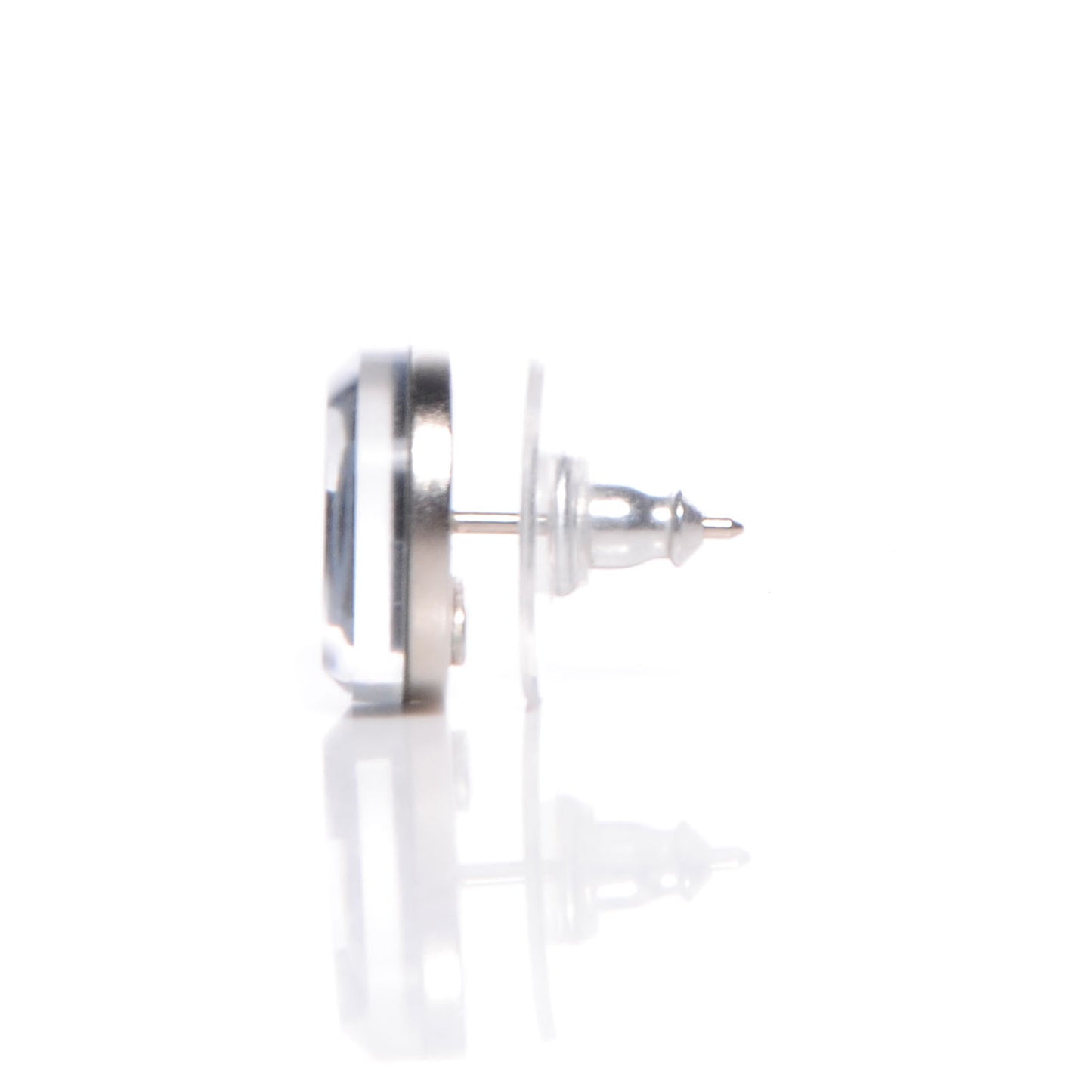 Translucent Resin CC Earrings Black