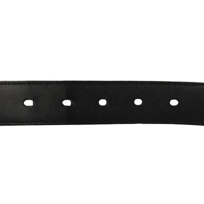 Saint Laurent Goatskin Monogram Cassandre Square Buckle Belt 95 38 Black 4 of 6