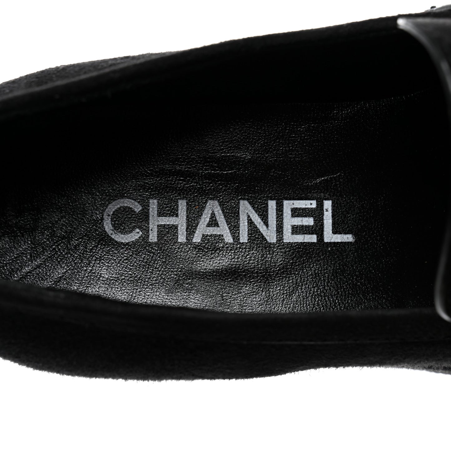 Suede CC Platform Loafers 38 Black